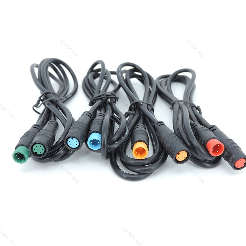 กันน้ํา 9 มม.M8 สาย 2 3 4 5 6 Pin ชายหญิง Ebike Sensor Line 28awg M/F ความเร็วขยายขั้วต่อไฟฟ้าจักรยา