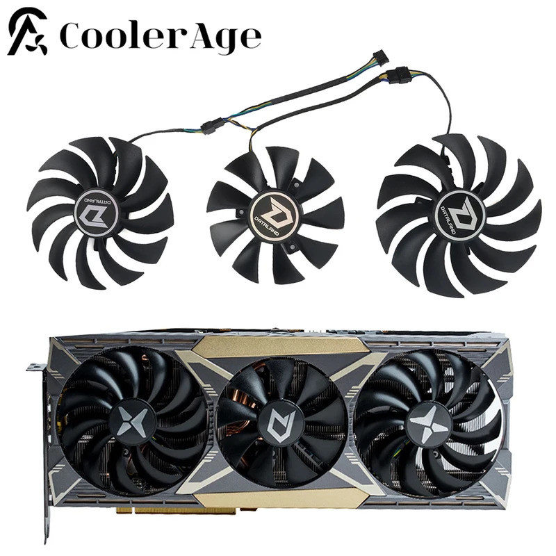 100 มม.GA8S2U 85 มม.GA91S2H RX600XT RX5700 พัดลมการ์ดสําหรับ Dataland RX 5600 5700 XT 5700 X-Serial 