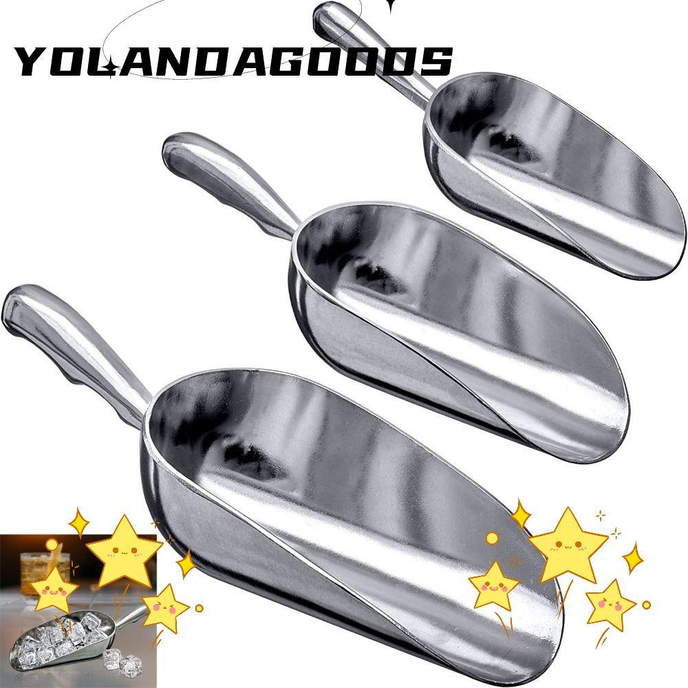YOLA Bar Ice Scoop อุปกรณ์ครัวอลูมิเนียม Utility Scoops พลั่วน้ําแข็งอลูมิเนียมทนทาน