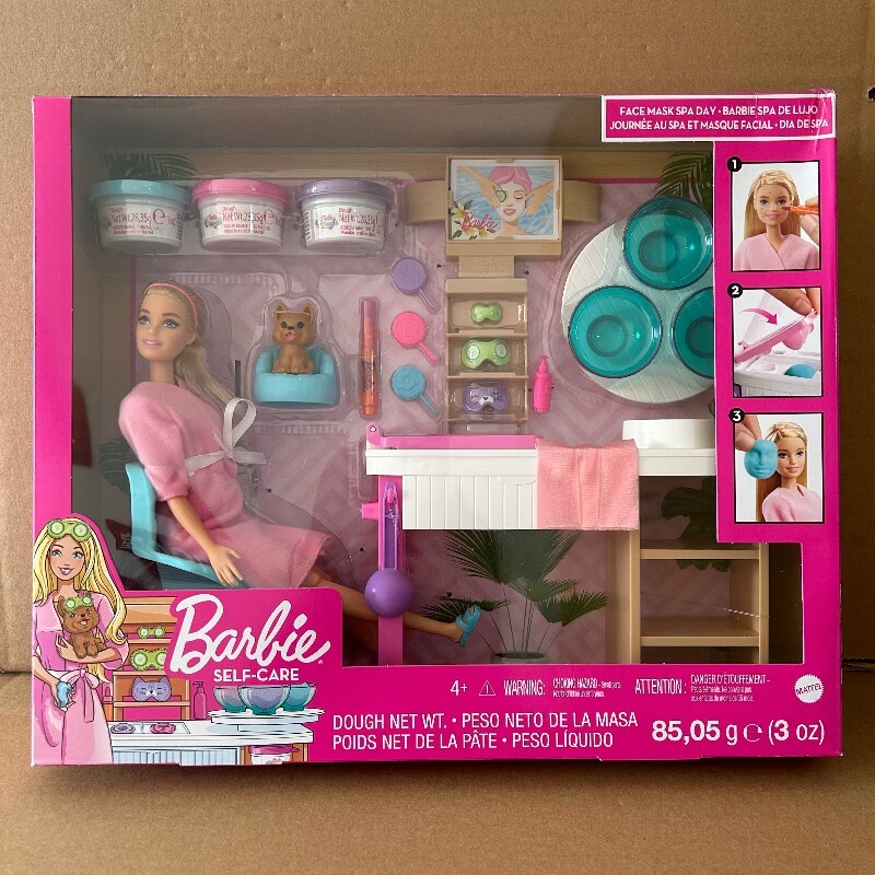 Barbie Mask SPA Toy Set GJR84 Girl Play House Toy Joint Movable Girl Gift