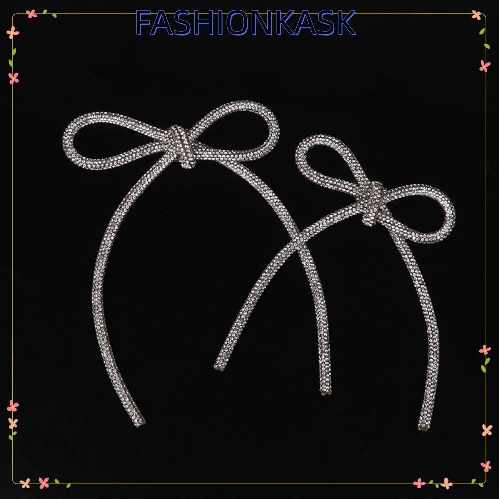 IFASHIONKA เข็มกลัดโบว์เพชร,การออกแบบส่วนบุคคล Anti Glare พู่ Rhinestone โบว์เข็มกลัด,โลหะผสม Sliver เพชร-encrusted Sparkly คริสตัลประกายเพชรเข็มกลัด