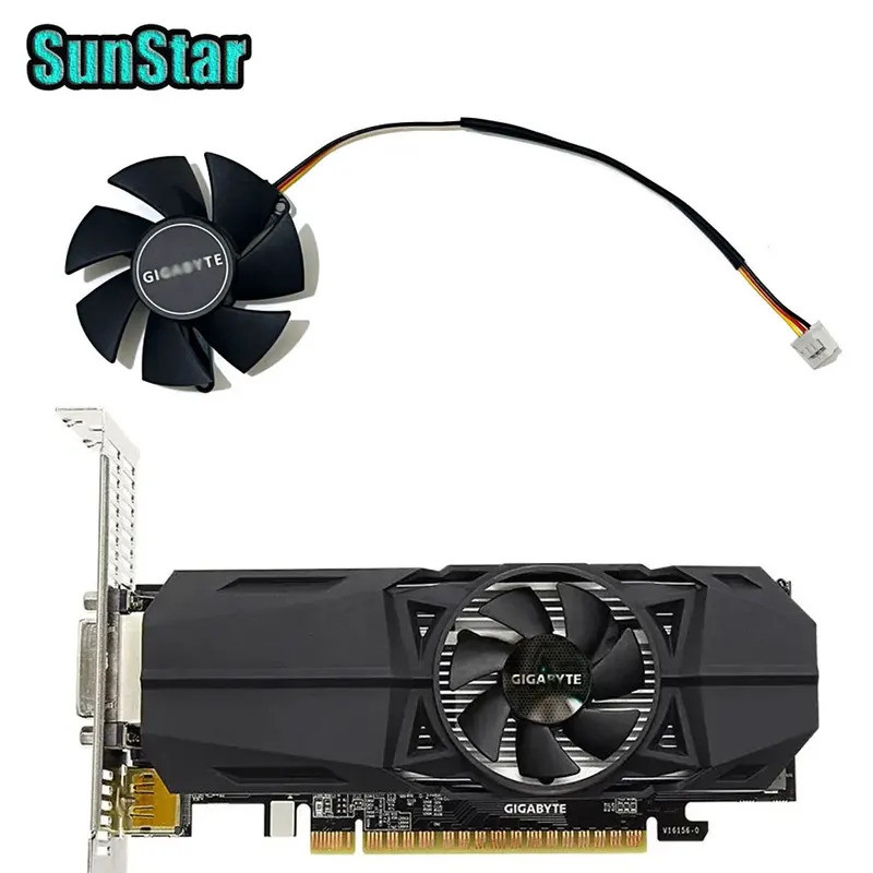 NEW 45MM FS1250-S2053A GTX1050/1030 Low Profile การ์ดพัดลมระบายความร้อนสําหรับ GIGABYTE GTX 1050 105