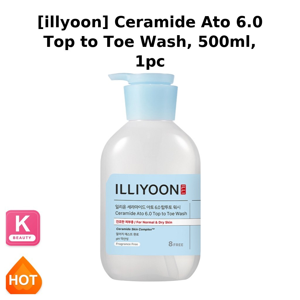 [illyoon] Ceramide Ato 6.0 Top to Toe Wash, 500ml, 1pc / Korean Body Wash / Gentle Cleanser by beau 