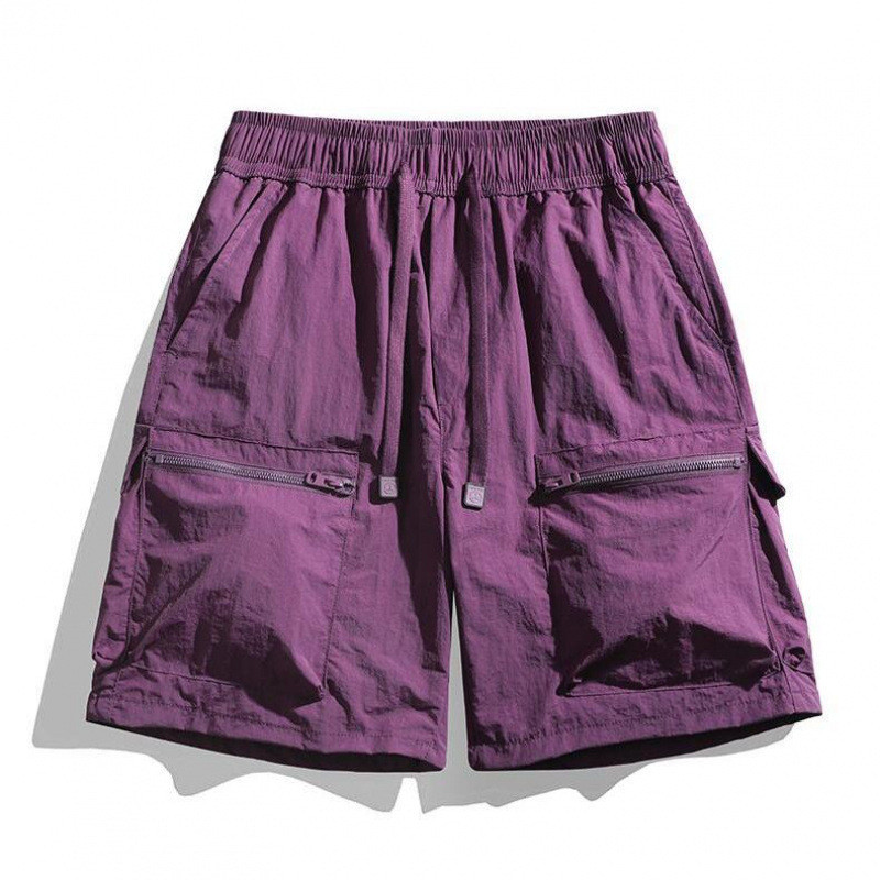 Pocket Hong Kong Speedy Wind Overalls ฤดูร้อนไนลอนกีฬากางเกงขาสั้นผู้ชายฤดูร้อน Multi-Filament กางเก