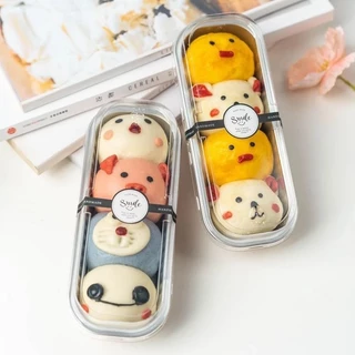 FINE 200 มล. ถ้วยอบอลูมิเนียมฟอยล์พร้อมฝาปิด ถ้วยเค้กทนความร้อน ถาดอลูมิเนียมฟอยล์สี่เหลี่ยม ถาดอบหม้อทอดอากาศ