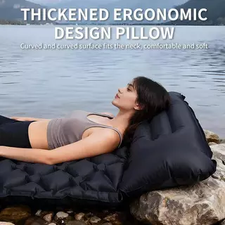 (the) Ultralight Camping Air Mattress ในตัว Inflator ปั๊มน้ําหนักเบาแบบพกพา Sleeping Pad สําหรับเดินป่ากลางแจ้ง Bapaing (TH)