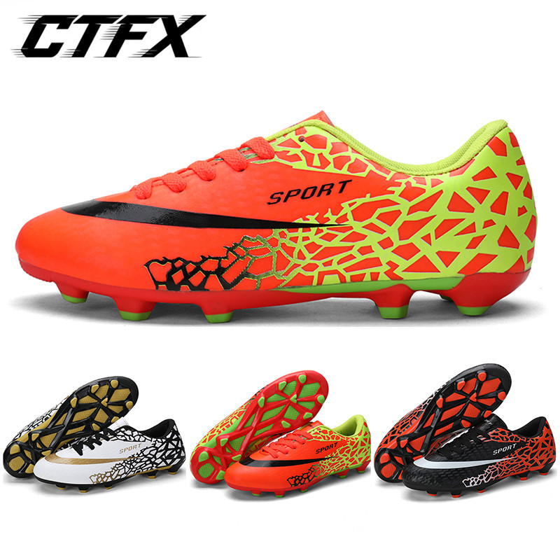COD【จัดส่งภายใน 24 ชั่วโมง】 Fast&Power# Size 31-43 รองเท้าสตั๊ด Soccer Shoes