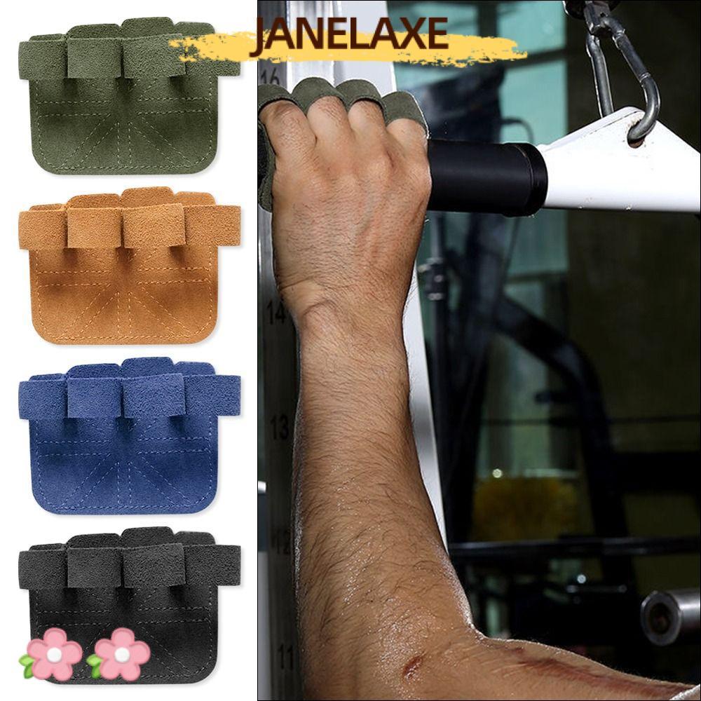 JANELAXE932JN 1PC/ 1 คู่ Palm Pad, ถุงมือยกน้ําหนักหนัง Cowhide กันลื่น, อุปกรณ์เสริมกีฬา 9 สี