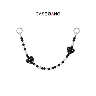 CASEBANG พวงกุญแจโทรศัพท์รูปหัวใจคู่ เข้ากันได้กับโทรศัพท์มือถือและเคสส่วนใหญ่