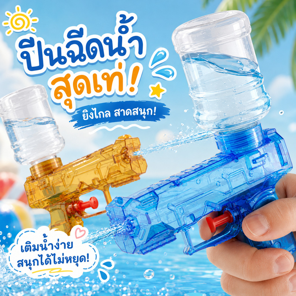 🔥ส่งในไทย🔥 Glock ปืนฉีดน้ำ ปืนพลาสติก ปืนของเล่น ของเล่นชายหาด ปืนราคาส่ง ของเล่นเด็ก ปืน สงกรานต์