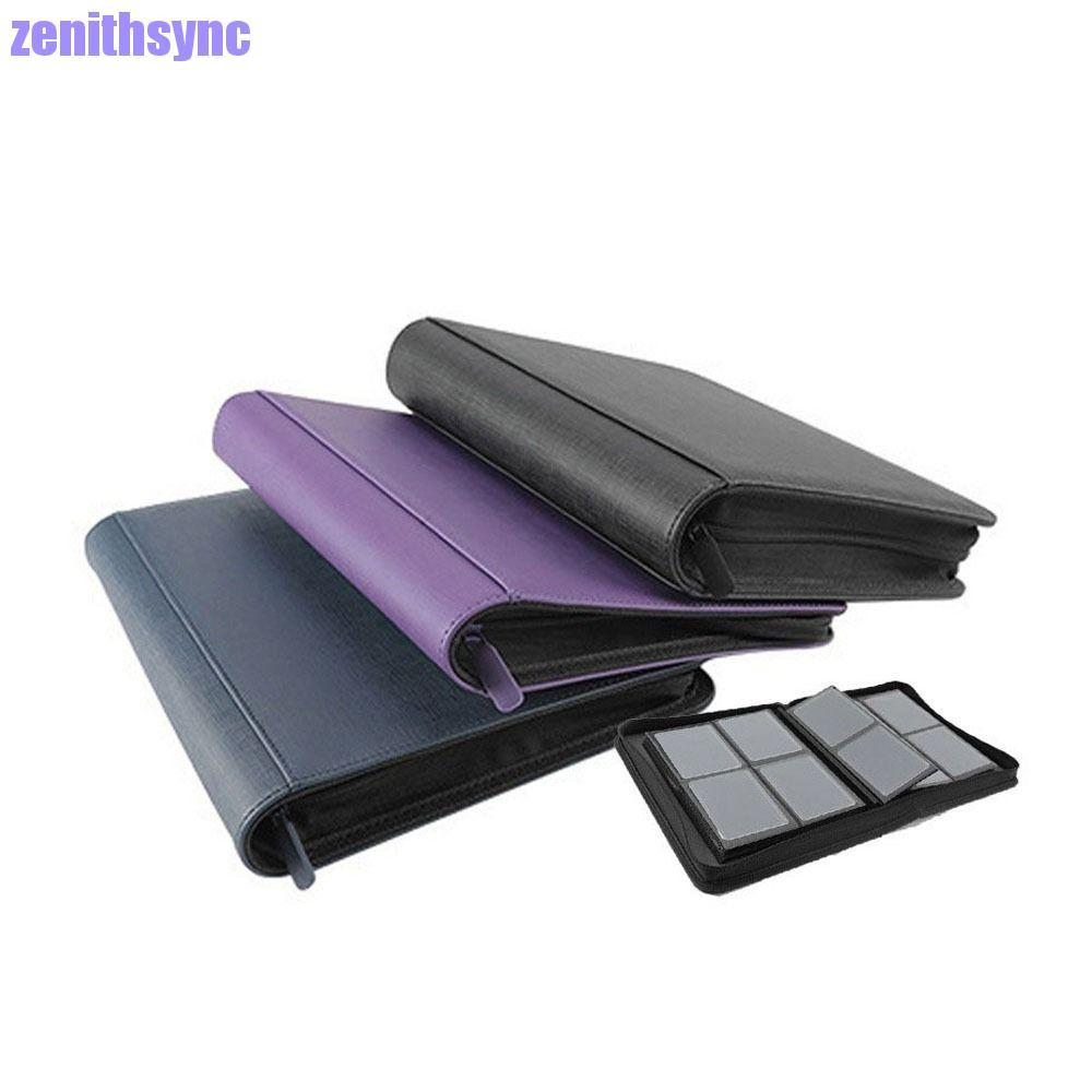ZENITHSYNC Toploader Binder, PU 4 Pocket Toploader อัลบั้ม, Card Storage Case 112 Toploader กันฝุ่นก