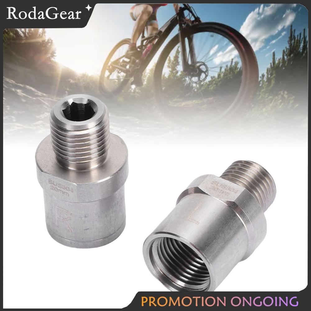 RodaGear RiToEasysports สแตนเลสอะแดปเตอร์คันเหยียบจักรยาน Mountain Extender 1 คู่ชาย 1/2in หญิง 9/16in หัวข้อสำหรับสกู๊ตเตอร์ถนนและ