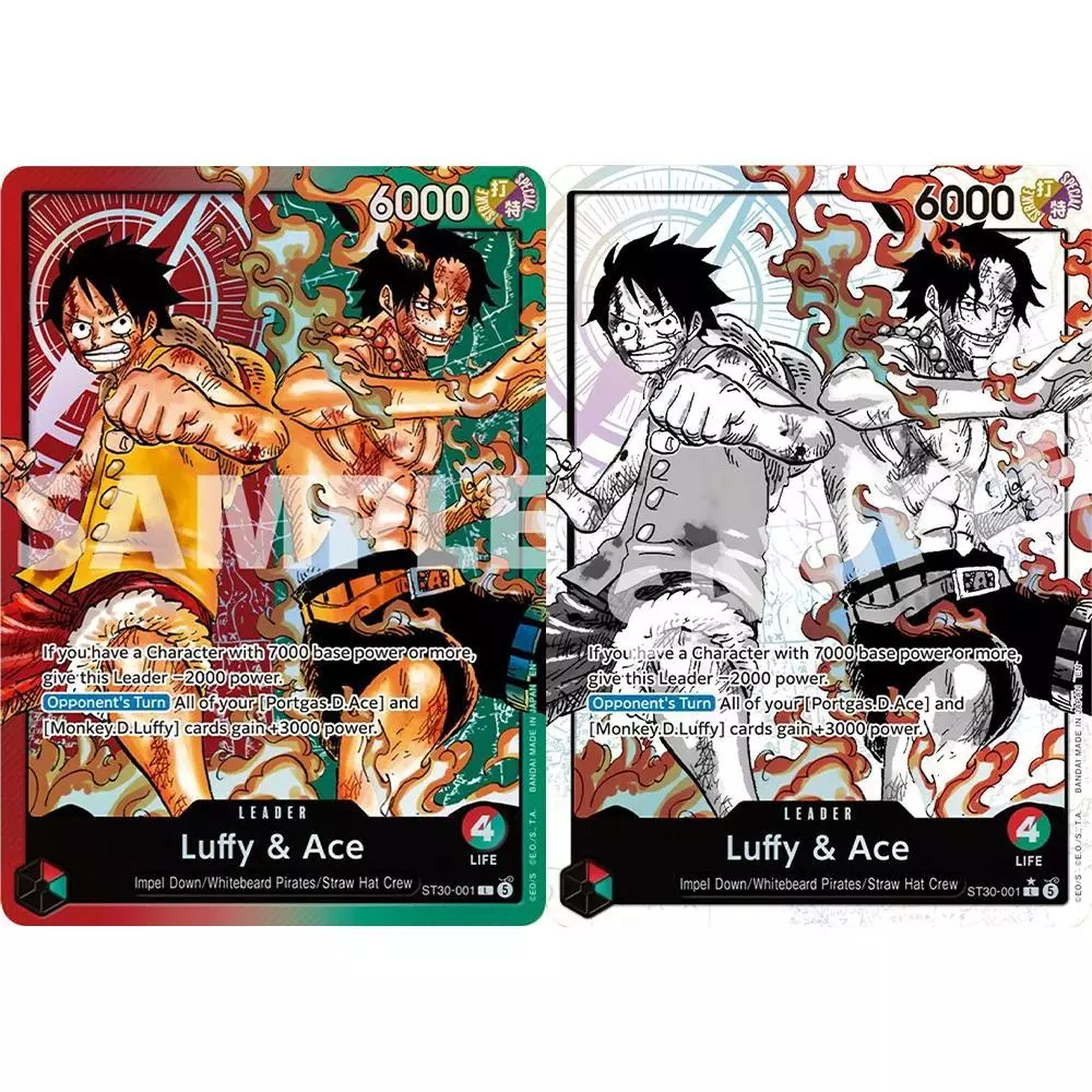 การ์ดคอลเลกชัน ONE PIECE LLffy & Ace EN การ์ดอนิเมะเกมทํามือคุณภาพสูง