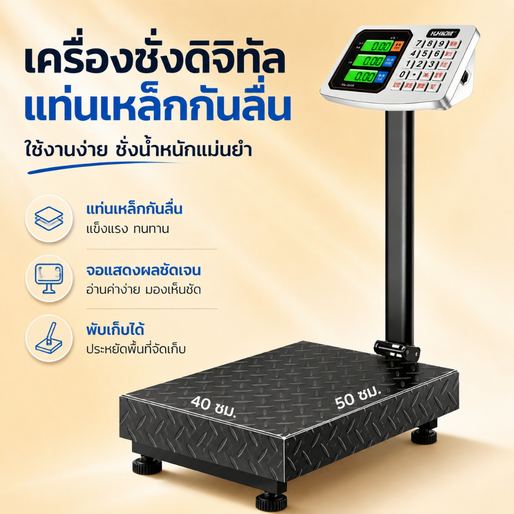 MamaCare เครื่องชั่งตั้งโต๊ะพับได้ อัจฉริยะ พกพาสะดวก เครื่องชั่งพับได้อัจฉริยะ น้ำหนักแม่นยำ