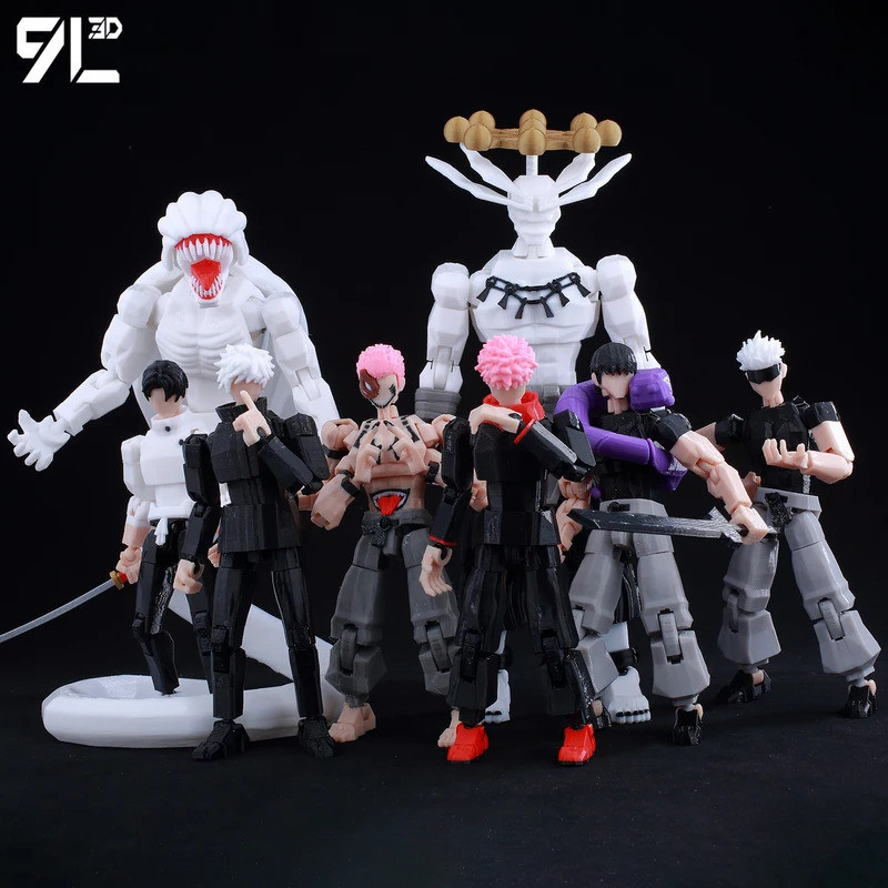 9L3D ฟิกเกอร์ Kaisen Mahoraga ขนาด 9L3D พิมพ์แบบกำหนดเอง Dummy13 Lucky13 ที่สามารถขยับได้หลายข้อต่อ (จัดส่งเร็ว)