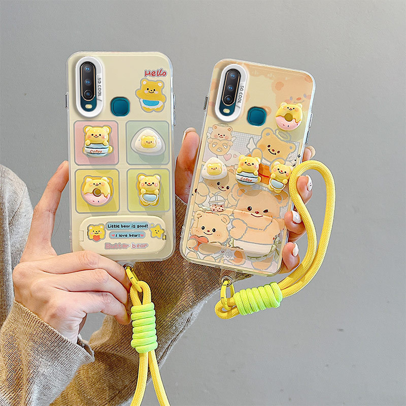 กรณี Vivo Y11 Y12 Y15 Y17 U10 กรณี Vivo 1906 1904 1940 1902 กรณีสําหรับ Vivo กรณีสร้อยข้อมือ hard สีสันและประกายเคส  BB-CYJZ