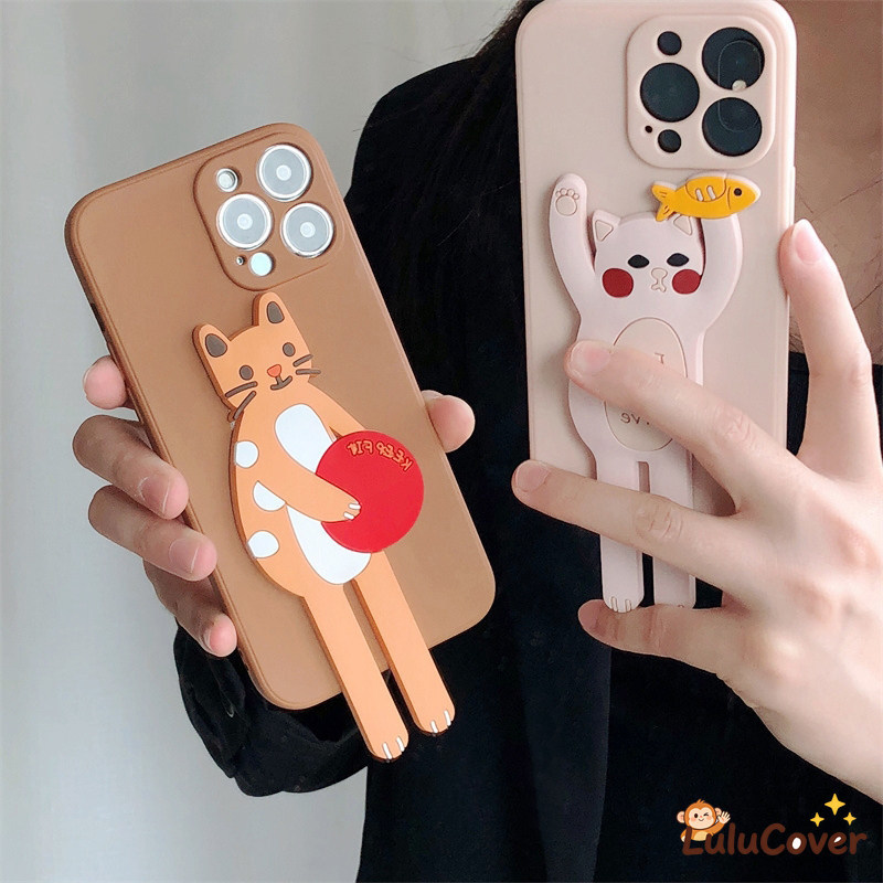 Creative 3D สัตว์พับสําหรับ Huawei Pura 80 70 P60 P50 P40 P30 P20 P10 Mate 70 60 50 40 30 20 20X 10 9 Pro Plus Lite น่ารัก Panda ลูกแมวแมวคู่สไตล์นุ่ม
