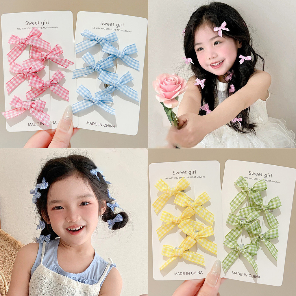 10 ชิ้นชุดริบบิ้นโบว์กิ๊บติดผมชุด Y2k สาวบัลเล่ต์ Hairpin หวานน่ารัก Bangs คลิป