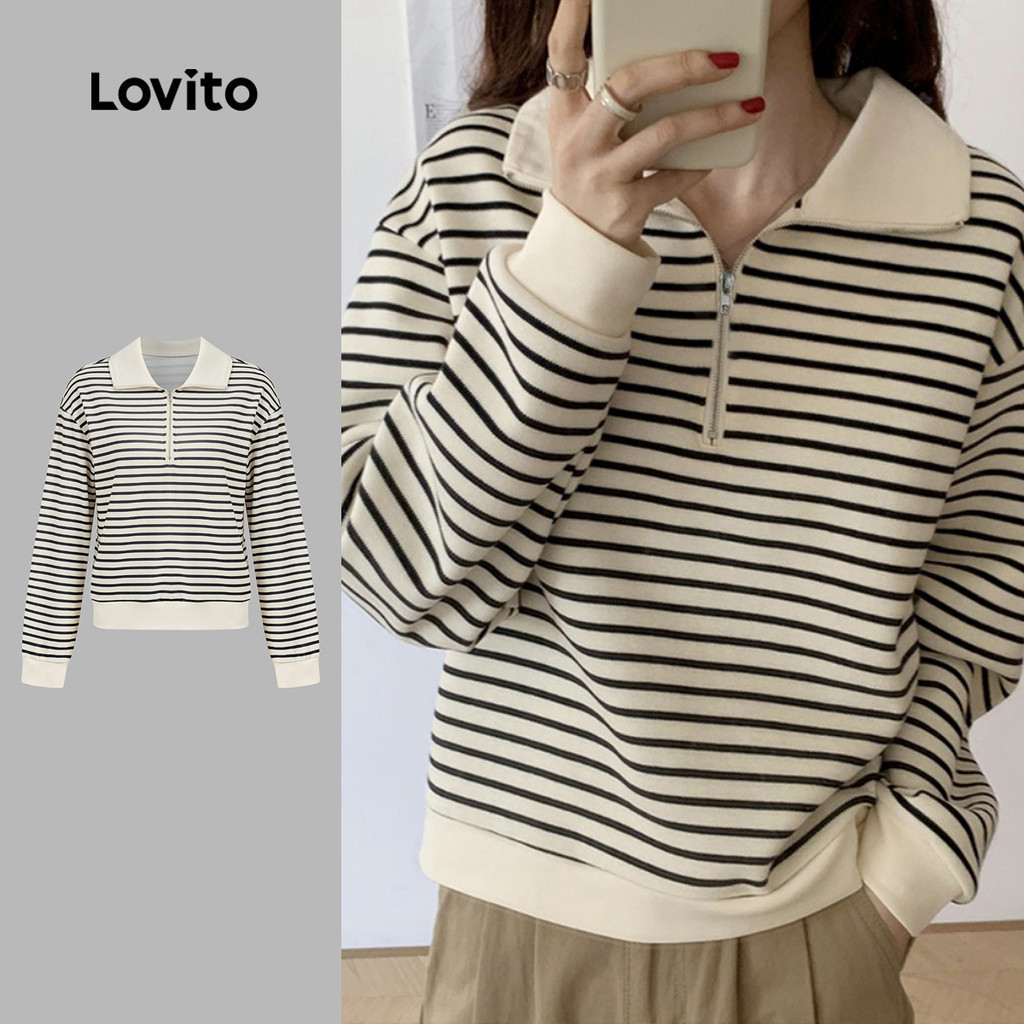 Lovito เสื้อคลุมแบบลำลองคลาสสิกและไร้กาลเวลา สำหรับผู้หญิงในฤดูใบไม้ร่วง/ฤดูหนาว L159AD238