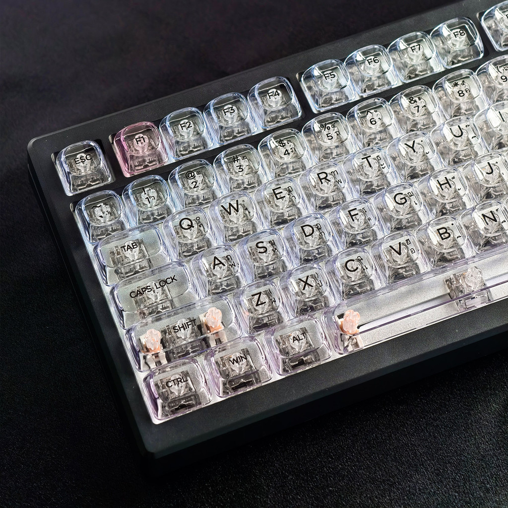 MAIMOOO Blue Purple Gradient Keycap MOA Profile PC 125 คีย์ UV Process Fantech MK889 Ajazz AK820 สีส