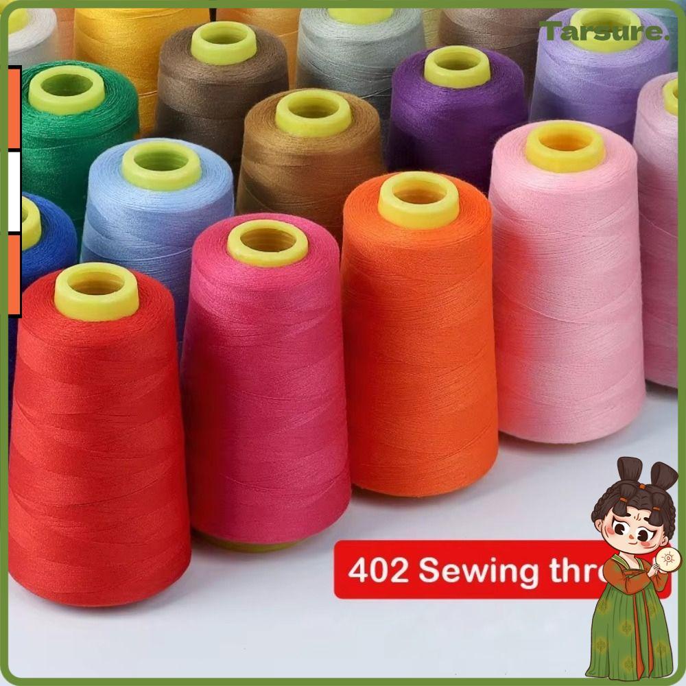 TARSURETH ด้ายกางเกงยีนส์, Cones Spool 3000yards 402 ด้ายเย็บผ้า,อุปกรณ์เย็บผ้าสีทึบ Hand & เย็บ