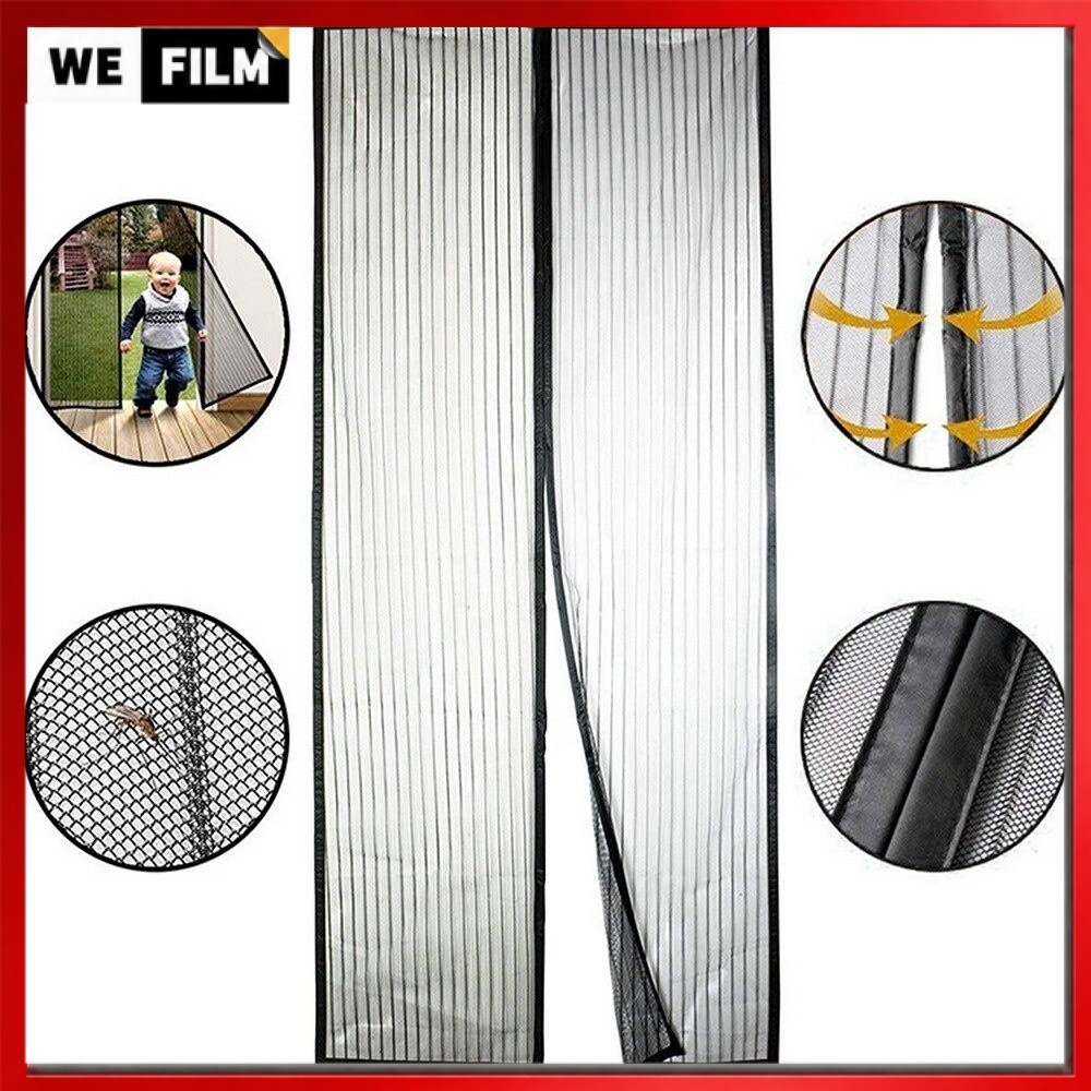 ม่านประตู 90 x 210 ซม./140 x 240 ซม. ม่าน ม่านประตู ม่านประตูกันยุง Magic Mesh Mosquito Door Mesh สินค้าพร้อมส่ง