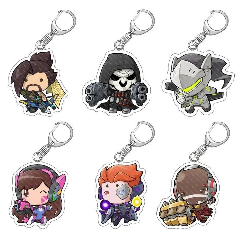 Overwatch เกมพวงกุญแจ OW DVA Gabriel Reeyes Reaper Thoiio JunkRat JAMMYISON FAWKES คอสเพลย์รูปการ์ตู