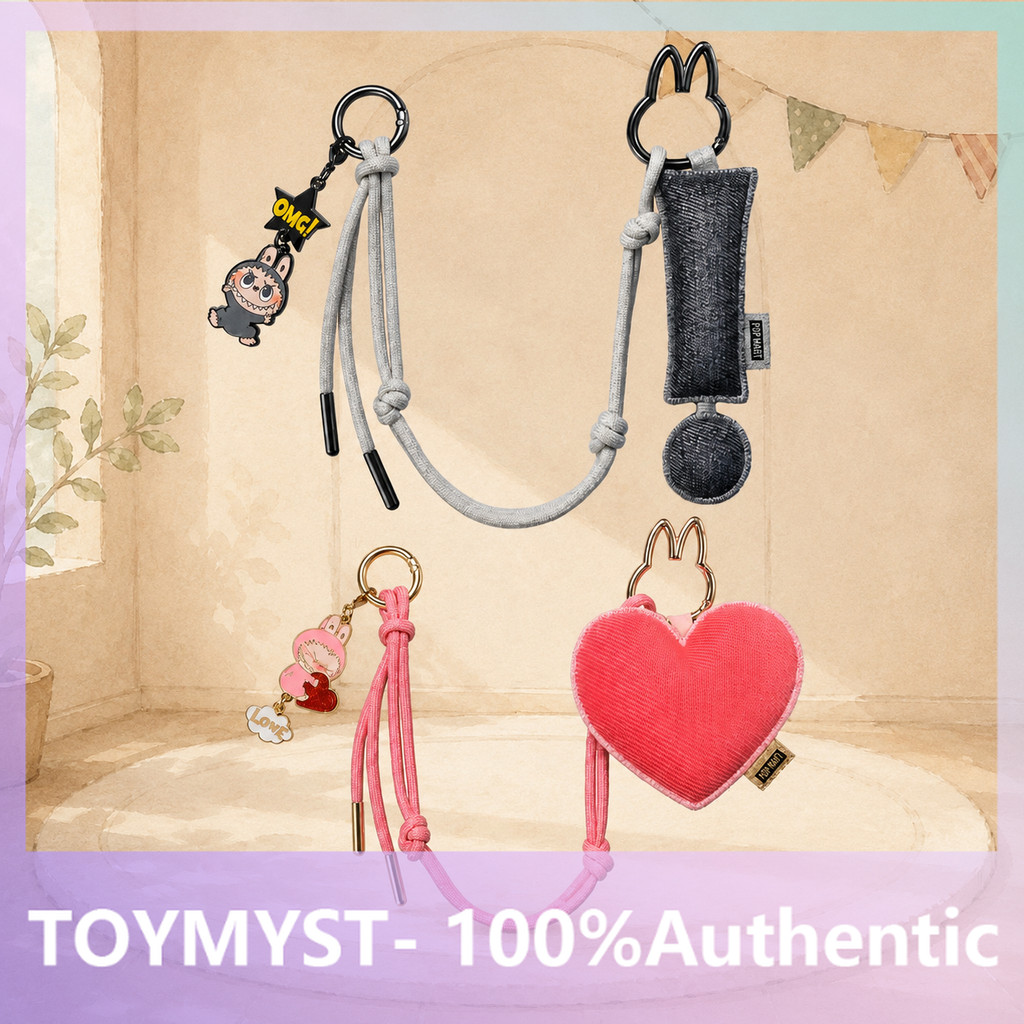 [ลับ] POPMART LABUBU LABUBU Heart Bottom Code Series Letter Pendant Mystery Box เล่นอินเทรนด์ของแท้
