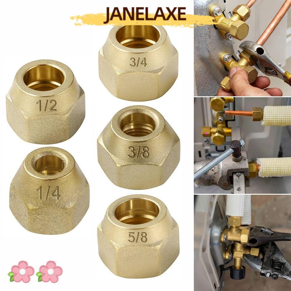 JANELAXE932JN Flare Tube อุปกรณ์, 5/16 "1/8" 3/4" Thicken ทองเหลือง Flare Nut, 1/4 "3/8"1/2" เครื่อง
