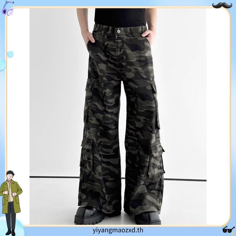 BARON "CADET" CAMO BAGGY CARGO กางเกงขากระบอกใหญ่ลายทหาร มีกระเป๋าคาร์โก้ กางเกงคาโม่