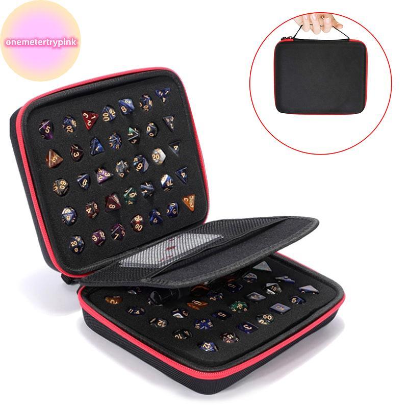 ONEPINK Hard Carrying Case สําหรับ RPG Board Games Dice Paage EVA 70 Hole Dice Bag พร้อมฉากกั้นสําหร