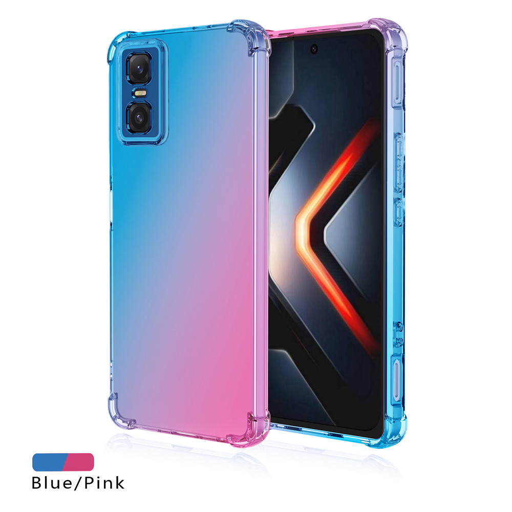 Infinix GT30 GT20 Pro Hot 60 Pro Plus Note 60 Pro Rainbow Gradient กันชนนุ่มโปร่งใสเคสโทรศัพท์ฝาหลัง