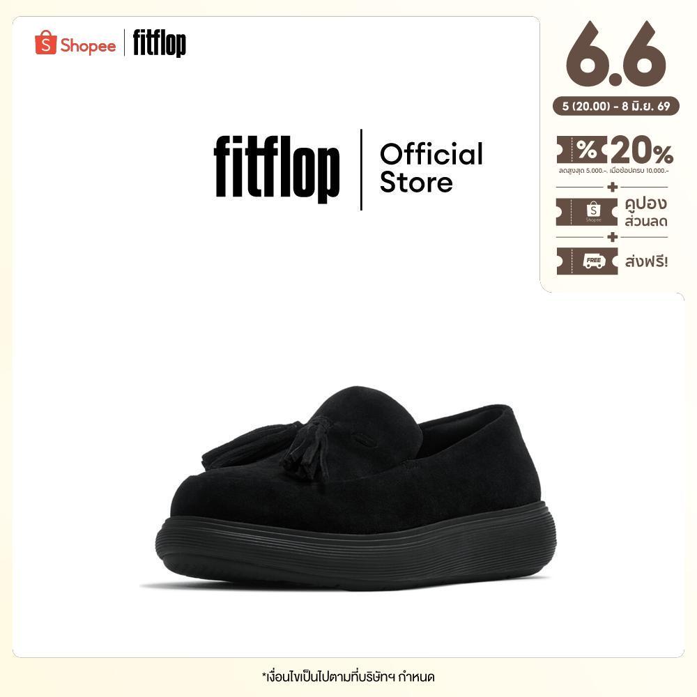 FITFLOP IQ-COMFF TASSEL SUEDE LOAFERS รองเท้าโลฟเฟอร์ผู้หญิง รุ่น E2Y-090 สี BLACK