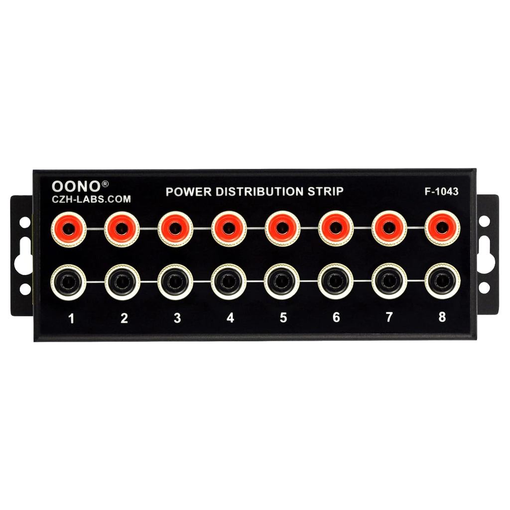 Banana Jack 8 Outlet DC Power Distribution Strip (สายไม่มี)
