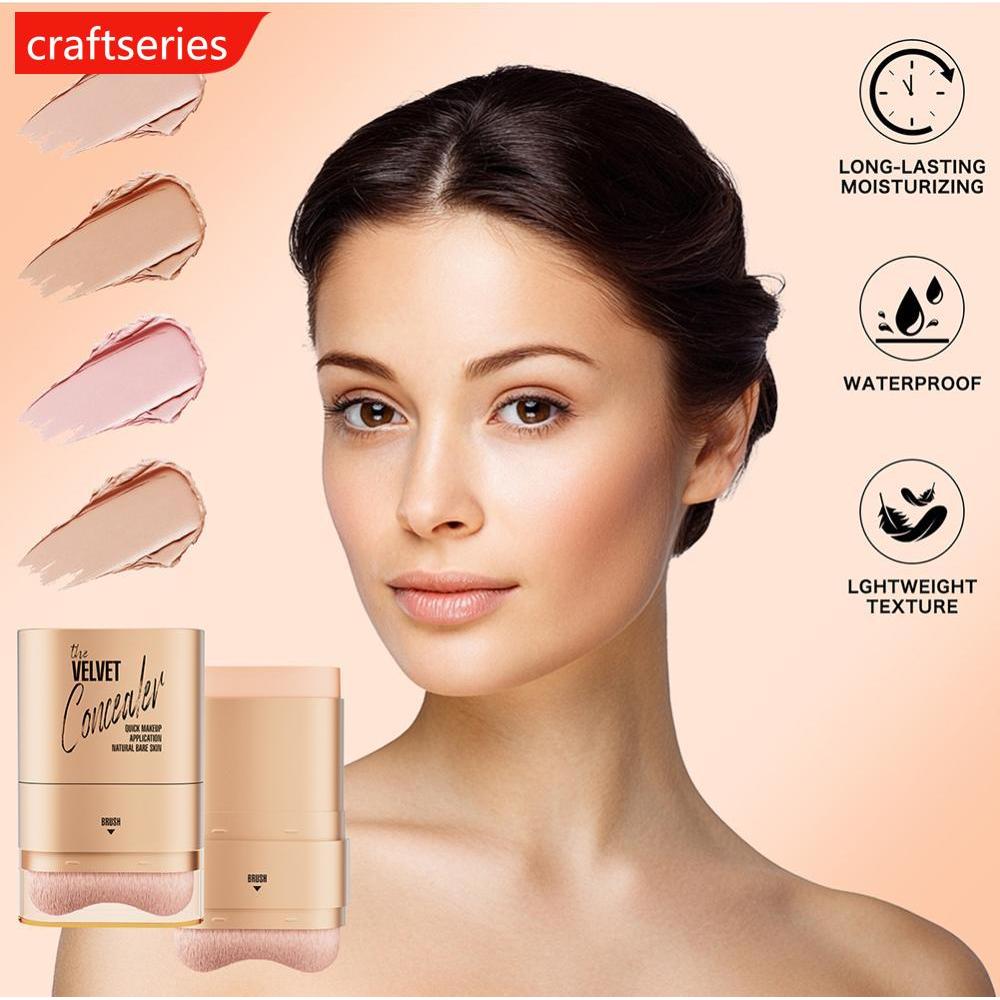 CRAFTSERIES 2-in-1 คอนซีลเลอร์ Foundation Stick ครอบคลุม Dark Circles กันน้ํา Sweat-Resistant Facial