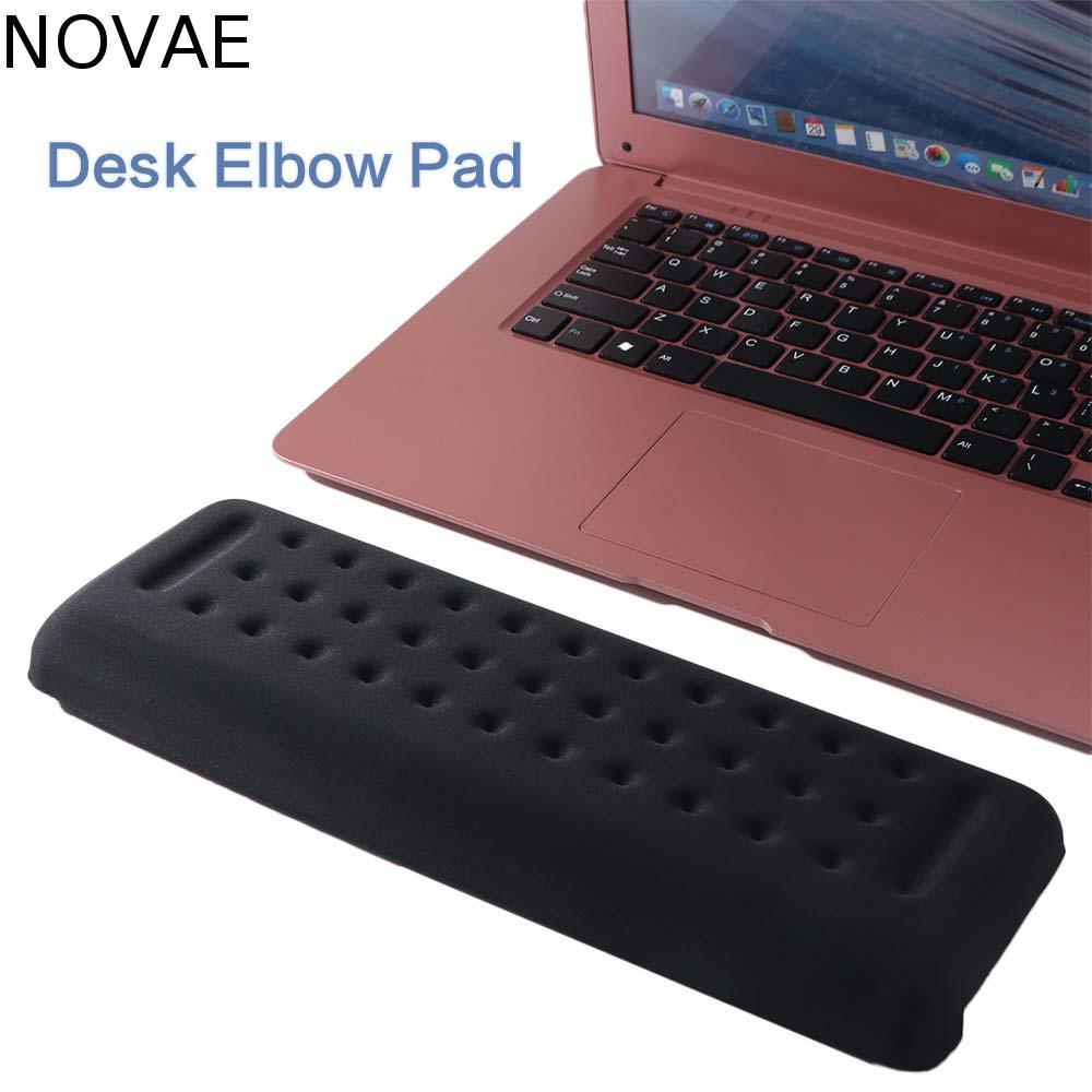 NOVAE 1 PC โต๊ะข้อศอก Pad, Ergonomic Black Elbow Support Padding, หมอนข้อศอกเบาะนุ่ม L-Shaped สบายลื่นเบาะแขนผ่อนคลายข้อมือ