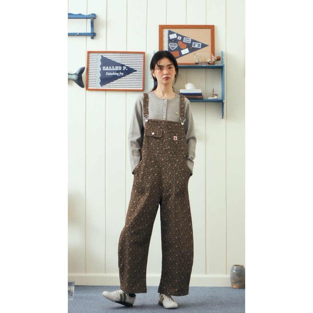 Donna Overall เอี๊ยมลายดอกทรงบาเรล