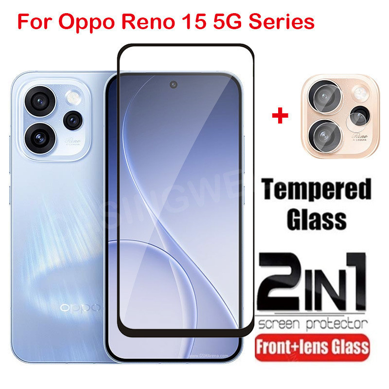 ป้องกันหน้าจอสําหรับOppo Reno 15 Pro Reno15 F Pro 15F 5G 4Gคลุมทั้งหมดกระจกนิรภัยใสHDป้องกันฟิล์มรอยขีดข่วน