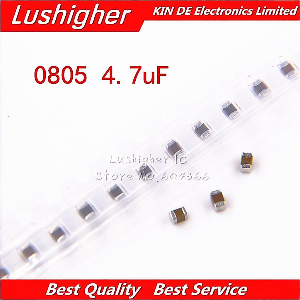 100pcs 0805 4.7uf 4700nF 475K 100V X7R 475 ข้อผิดพลาด 10% SMD ตัวเก็บประจุเซรามิก MLCC