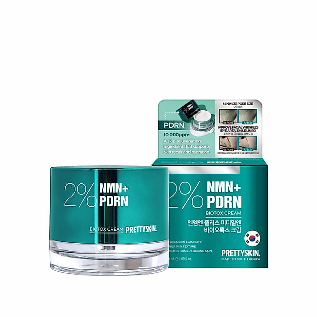ครีม PRETTYSKIN NMN+PDRN 2% บำรุงล้ำลึก ลดเลือนริ้วรอย กระชับรูขุมขน ผิวอิ่มน้ำ เติมสารอาหารให้ผิวดูอ่อนเยาว์และสุขภาพ