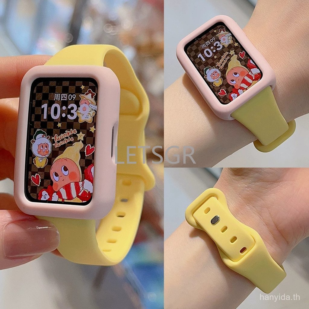 Candy Color Slim Strap + เคสนิ่มสําหรับ Huawei Watch Band 11 Smartwatch Band สายรัดข้อมือซิลิโคนสําหรับ Huawei Watch Band 11 Pro