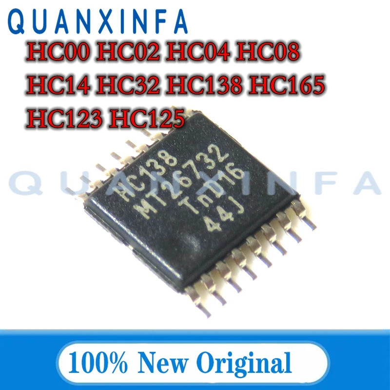 10PCS 74HC00PW 74HC02PW 74HC04PW 74HC08PW 74HC14PW 74HC32PW 74HC138PW 74HC165PW 74HC123PW 74HC125PW 