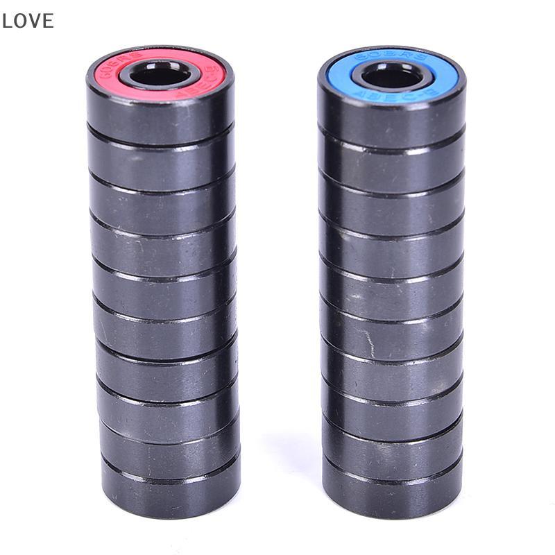 [JJCW] 10 ชิ้น/เซ็ต 608 2RS Bearing Deep Groove Steel Sealed Ball Bearings 608RS 608-2RS