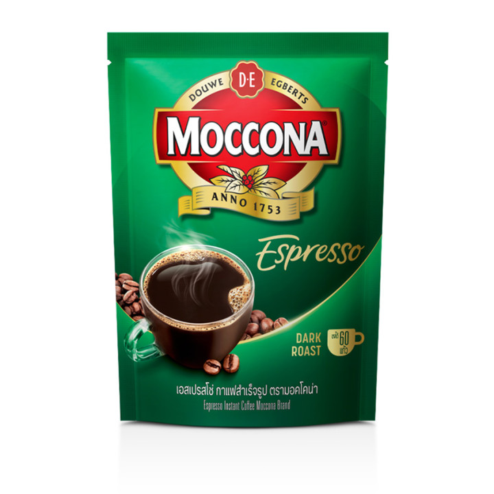 มอคโคน่า พรีเมี่ยม เอสเปรสโซ่กาแฟสำเร็จรูปถุงตั้ง Moccona Premium Espresso Doy Pack 120g.