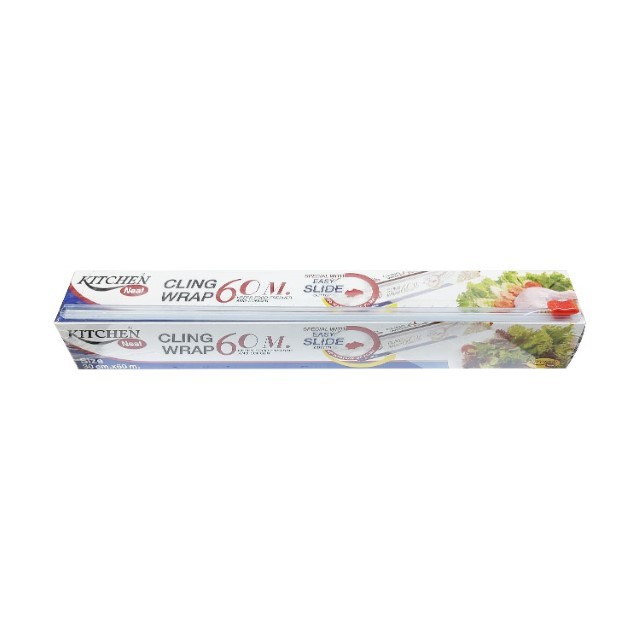 คิทเช่นนีท ฟิล์มยืดห่อหุ้มอาหาร0.3X6นิ้ว Kitchen Neat Plastic Wrap 0.3X6" 1Pcs.