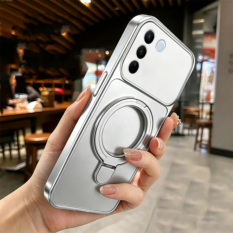 PBZZ สําหรับ VIVO V27 5G V27E Y100 5G เคสโทรศัพท์ความวิตกกังวล Softcase ซิลิโคนกันกระแทกใหม่ออกแบบความงามพร้อมผู้ถือสําหรับสาว DSCUZJ1