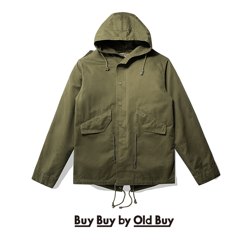 Retro Overalls Jacket M51 กลางความยาว Fishtail Windbreaker แจ็คเก็ตที่ถอดออกได้ฤดูใบไม้ร่วงฤดูหนาวผ้