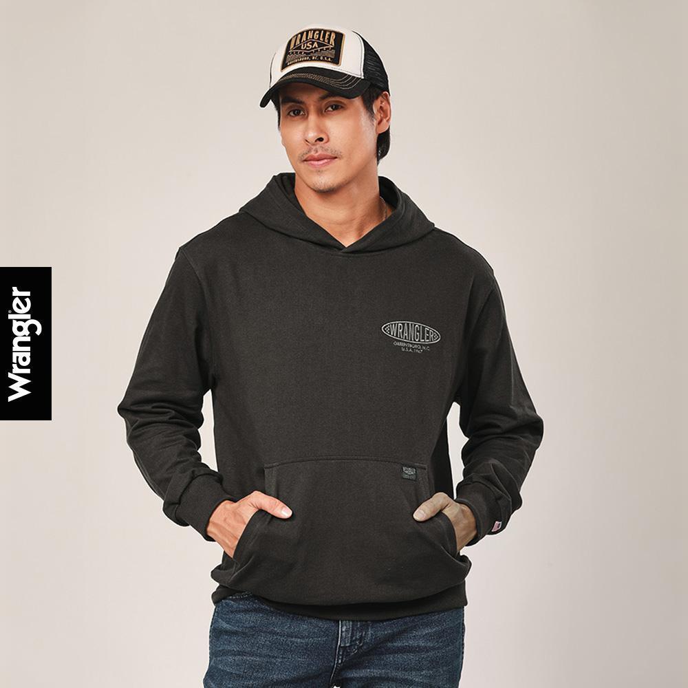 WRANGLER เสื้อฮู้ดดี้ผู้ชาย คอลเลคชั่น Biker Look รุ่น WR F425MHODN20 สีเทา