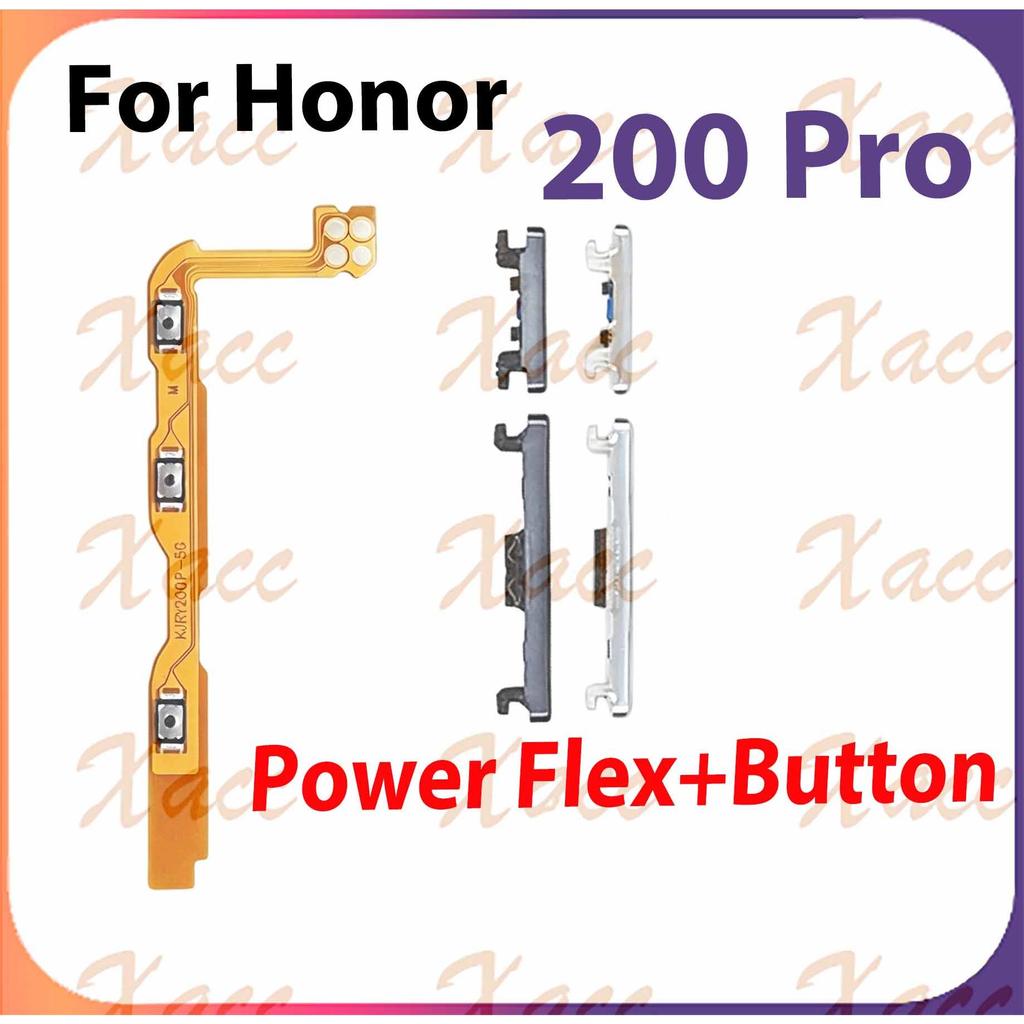สําหรับ Honor 200 Pro ปุ่มปรับระดับเสียงไฟ Flex Cable พร้อม ON OFF ด้านข้าง Key Output Ribbon Repair Part เปลี่ยนการติดตั้งโทรศัพท์