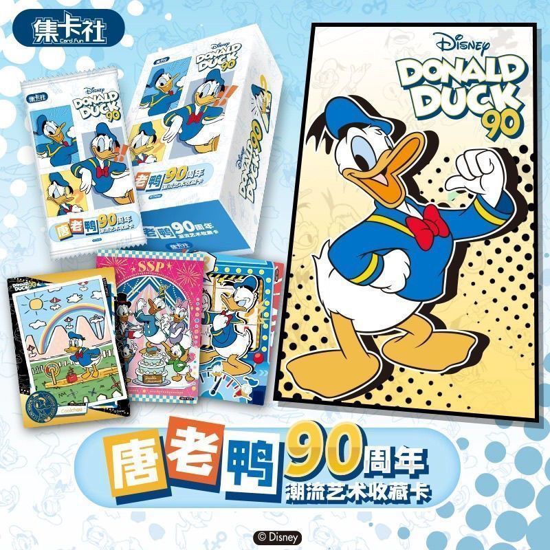 Q Q qun [ทั้งกล่อง Clearance] Donald Duck 90th Anniversary Trendy Art Collection Card Influencer สิน